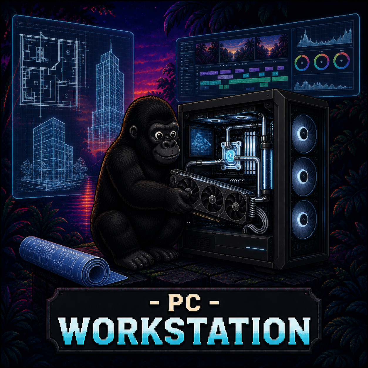 PC Workstation Forge · Ryzen 9 9950X + RTX 5080 16GB