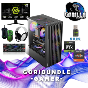 PC Gamer "GORIBUNDLE BLACK" - AMD Ryzen 5500 + Periféricos
